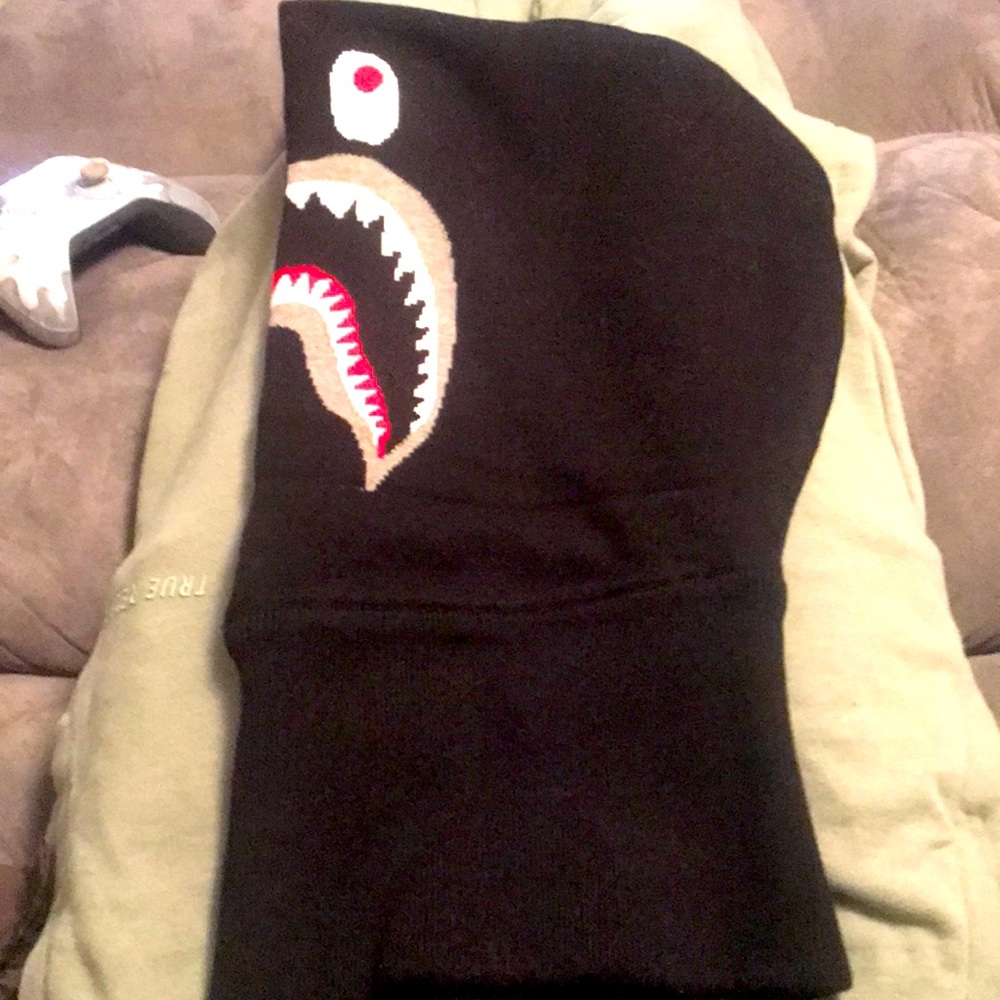 VERY RARE BAPE a bathing ape ski mask hoodie hood.Check out on Hype link below